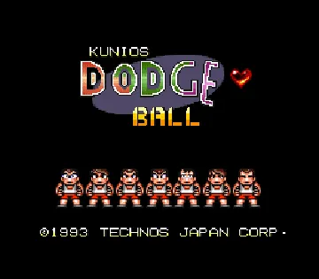 Kunio-kun no Dodge Ball Da yo Zenin Shuugou! (Japan) screen shot title